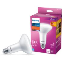 Philips Extra-Light LED 15W (100W equiv) BR30 Dimmable Bulb, Soft White, 571471