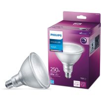 Philips LED 20W (250W equiv) Indoor/Outdoor PAR38 Light Bulb, Daylight, 573188