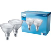 Philips LED 10W (90W equiv) Indoor/Outdoor PAR38 Basic Light Bulb, Daylight, 2-Pack, 573220
