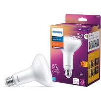 Philips Ultra Definition LED 7.5W (65W equiv) BR30 Dimmable Bulb, Soft White, 576520