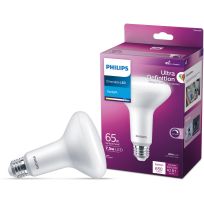 Philips Ultra Definition LED 7.5W (65W equiv) BR30 Dimmable Bulb, Daylight, 576538
