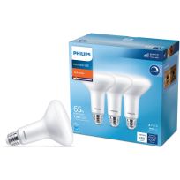 Philips LED 7.2W (65W equiv) Dimmable BR30 Basic Dimmable Bulb, Soft White, 3-Pack, 576579