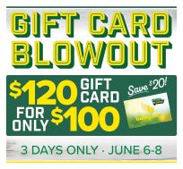 Bomgaars Gift Card Blow Out!!!!  $120 for $100. June 6-7-8 2025