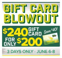 Bomgaars Gift Card Blow Out!!!!  $240 for $200. June 6-7-8 2025