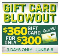 Bomgaars Gift Card Blow Out!!!!  $360 for $300. June 6-7-8 2025
