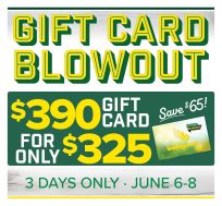 Bomgaars Gift Card Blow Out!!!!  $390 for $325. June 6-7-8 2025