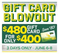 Bomgaars Gift Card Blow Out!!!!  $480 for $400. June 6-7-8 2025