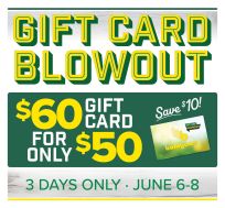 Bomgaars Gift Card Blow Out!!!!  $60 for $50. June 6-7-8 2025
