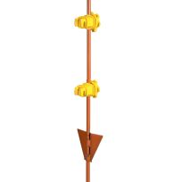 Dare Screw Tight Round Post Insulator, Yellow, 25-Pack, RP-25 ROUND