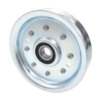 Phoenix Flat Idler Pulley 4 IN Flat Dia. 5/8 IN Bore Steel, 31400075