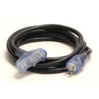 Century 5' 10/3 SJTW Generator Cord Lited Tri Tap/L5-30P, D13015305, Black, 5 FT