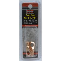 K-T Industries Cable Lug Size, 2-Pack, Copper, 4 Cable, 3/8 IN, 2-2342