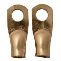 K-T Industries Cable Lug Size, 2-Pack, Copper, 4 Cable, 5/16 IN, 2-2353