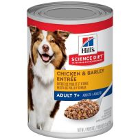 Hill's Science Diet Adult 7+ Canned Dog Food, Chicken & Barley Entre, 7055, 13 OZ Can