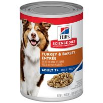 HILL'S SCIENCE DIET ADULT 7+ TURKEY & BARLEY ENTRE CANNED DOG FOOD  13 OZ  12-PACK