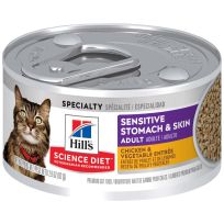 HILL'S SCIENCE DIET ADULT SENSITIVE STOMACH & SKIN CHICKEN & VEGETABLE ENTRE CANNED CAT FOOD  2.9 OZ