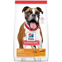 HILL'S SCIENCE DIET ADULT LIGHT WITH CHICKEN MEAL & BARLEY DRY DOG FOOD  33 LB BAG