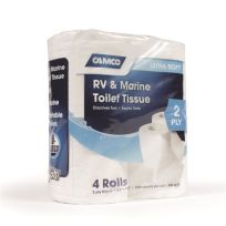 CAMCO 2 Ply Toilet Tissue, 4 Rolls, 500 Sheets, 40278