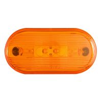 Optronics Yellow Oval Surface Mount Dual-Bulb Marker / Clearance Light; PC Rated, MC66AS