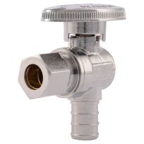 SharkBite Pex Quarter Angle Stop 1/2 IN x 3/8 IN, 23058LF