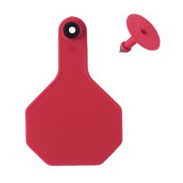 Y-Tex 3 Star 2-piece Blank Livestock Ear Tags, 25-Pack, 7707000, Red