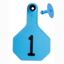 Y-Tex 1`# Numbered 2-piece Livestock Ear Tags, 25-Pack, 7708001, Blue