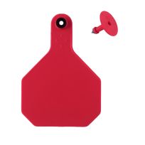 Y-Tex 4 Star 2-piece Blank Livestock Ear Tags, 25-Pack, 7907000, Red