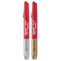 Milwaukee Tool Fine Point Inkzall Marker, Silver / Gold, 2-Pack, 48-22-3123