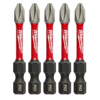 Milwaukee Tool SHOCKWAVE Power Bit PH2, 5-Pack, 48-32-4602, 2 IN