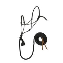 WEAVER EQUINE™ Silvertip #95 Rope Halter with 10 FT Lead, 35-9515-S1, Black, Average