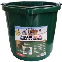 Farm Innovators All Seasons Oversized Flat-Back Heated Bucket, FB-120, 5 Gallon