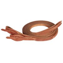 WEAVER EQUINE™ ProTack Quick Change Split Reins, Leather Tab Bit Ends, CD-1570, Russet, 5/8 IN x 8 FT