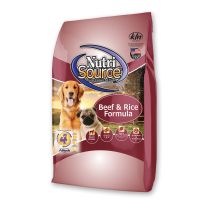 Nutri Source Beef and Rice Formula Dry All Age Dog Food, 009-244-03, 12 LB Bag