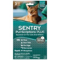 SENTRY® PurrScriptions Plus Flea & Tick Squeeze-On for Cats Under 5 LB, 01980