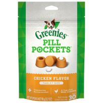 Greenies™ PILL POCKETS™ Chicken Flavor Dog Treats, 10085266, 3.2 OZ Bag
