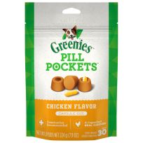 Greenies™ PILL POCKETS™ Capsule Size Natural Soft Dog Treats with Chicken Flavor, 10085268, 7.9 OZ Bag