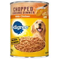 Pedigree® Adult Canned Wet Dog Food Chopped Ground Dinner with Chicken, 10141837, 22 OZ Can