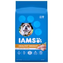 IAMS Adult Healthy Weight Control Dry Dog Food with Real Chicken, 10171570, 7 LB Bag