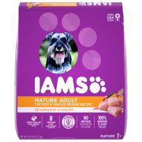IAMS Mature Adult Dry Dog Food for Senior Dogs with Real Chicken, 10171583, 29.1 LB Bag