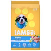 IAMS Smart Dry Puppy Food with Real Chicken for Large Breed Puppies, 10171670, 15 LB Bag