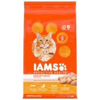 IAMS Adult Healthy Dry Cat Food with Chicken Cat Kibble, 10176595, 16 LB Bag
