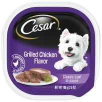 Cesar® Soft Wet Dog Food Classic Loaf in Sauce Grilled Chicken Flavor, 10179859, 3.5 OZ Pouch