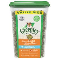 Greenies™ Adult Dental Cat Treats Oven Roasted Chicken Flavor, 10205252, 9.75 OZ Tub