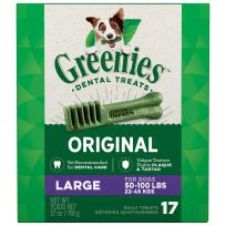 Greenies™ Original Natural Dog Dental Care Dog Treats for Large Dogs, 10212100, 27 OZ Bag