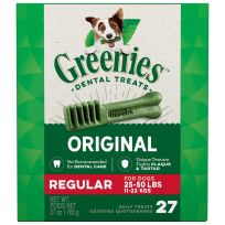 Greenies™ Original Natural Dog Dental Care Dog Treats for Regular Dogs, 10212101, 27 OZ Bag