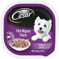 Cesar® Filet Mignon In Gravy Wet Dog Food, 10224543, 3.5 OZ Pouch