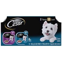 Cesar® Filets In Gravy Wet Dog Food Filet Mignon & NY Strip Flavors, 10224545, 3.5 OZ Pouch
