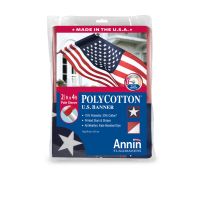 Annin® PolyCotton US Banner, 2 1/2 FT x 4 FT, 021880R