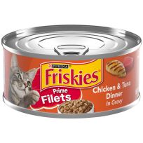 PURINA® Friskies® Prime Filets Chicken & Tuna Dinner In Gravy Cat Food, 5.5 OZ Can