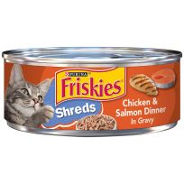 PURINA® Friskies® Shreds Chicken & Salmon Dinner In Gravy Cat Food, 5.5 OZ Can